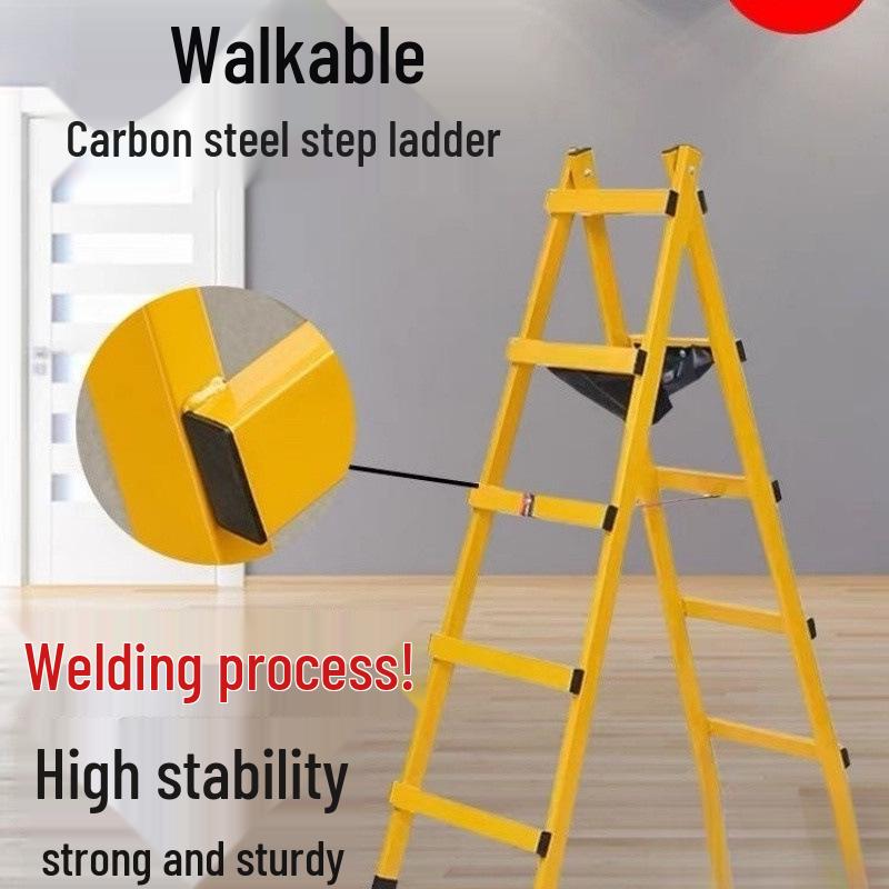 Carbon Steel Extra Thick Folding Herringbone Ladder for Household and Engineering Use
