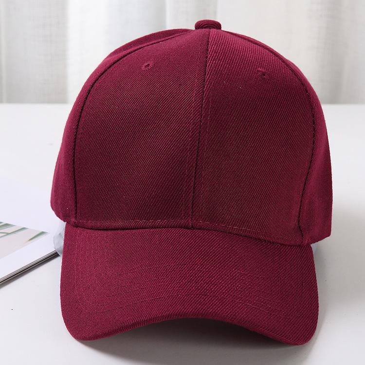 New women's baseball cap fashionable and simple pure cotton color neutral couple duckbill caps truck driver dad hat