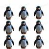 9PCS Glacier Antarctica Penguins Building Blocks MOC Animals DIY Toys Compatible Mini Blocks Toys for Children Birthday Gift