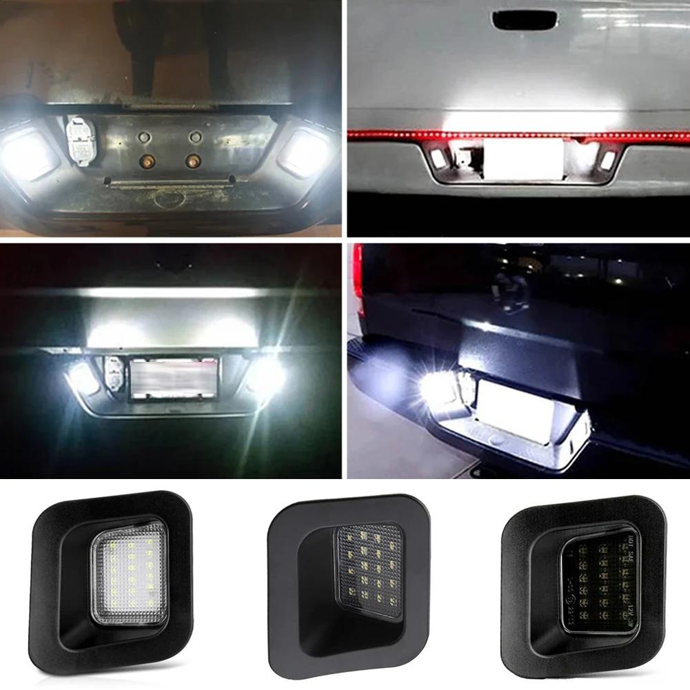 Car Rear Number Plate Lamp White LED License Plate Light Assembly Signal Lamp For Dodge RAM 1500 2500 3500 3rd&4th Gen 2003-2018