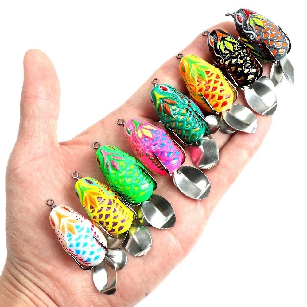 5.7g Soft Frog Lure Metal Spoon Mini Soft Lure Snakehead Fishing Wobbler Bass Fishing