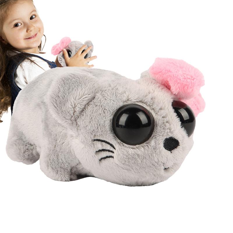 Sad Hamster Plush Toy Doll Hamster with Built-In Violin Sound Soft Cuddly Sad Hamster Toy Cute Mouse Doll Stuffed Animals Toys