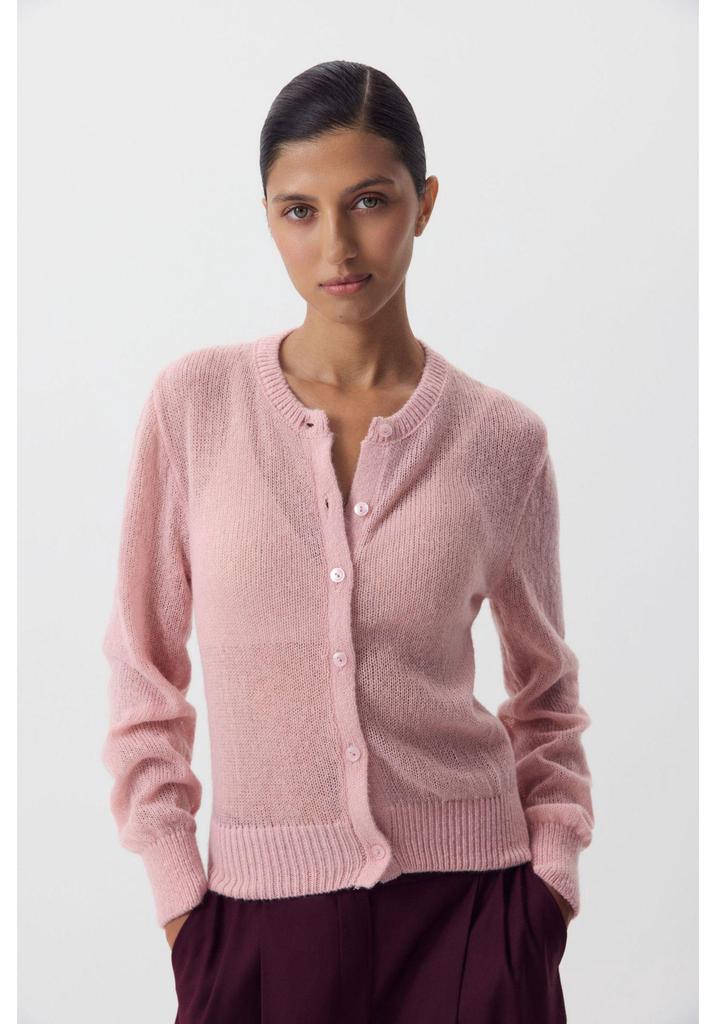 2026 New Soft Round Neck Hollow Out Women's Cardigan - European American Elegant Lazy Style Knit Sweater Coat.