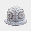 Korean Retro Stripe Handmade Crochet Bucket Hats Autumn and Winter Y2k  Fisherman's Cap Women Tassel Colored Wool Hats