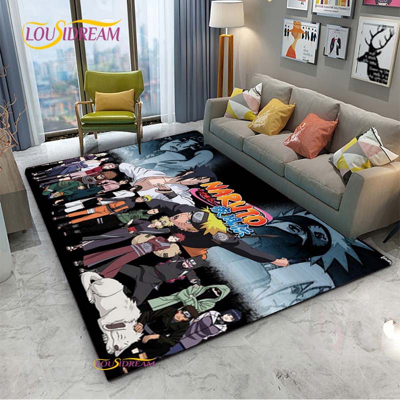 Naruto Cartoon Anime Carpet for Living Room Bedroom Cute Rugs Kitchen Table Door Kids Un-slip Floor Mats Alfombra Birthday gift