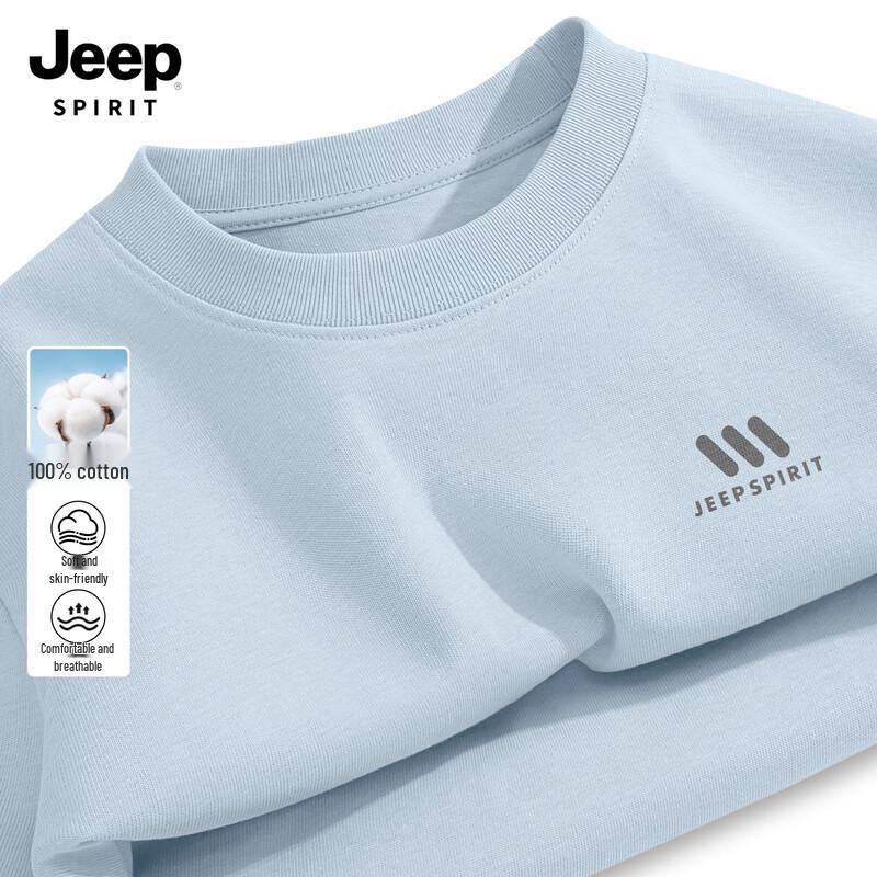 JEEP SPIRIT Men's Loose Fit Cotton Long Sleeve T-Shirt
