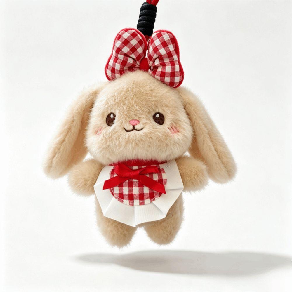 Soft Plush Bunny Keychain Stuffed Plush Rabbit Keyring Bag Charm Plush Rabbit Keychain  Women