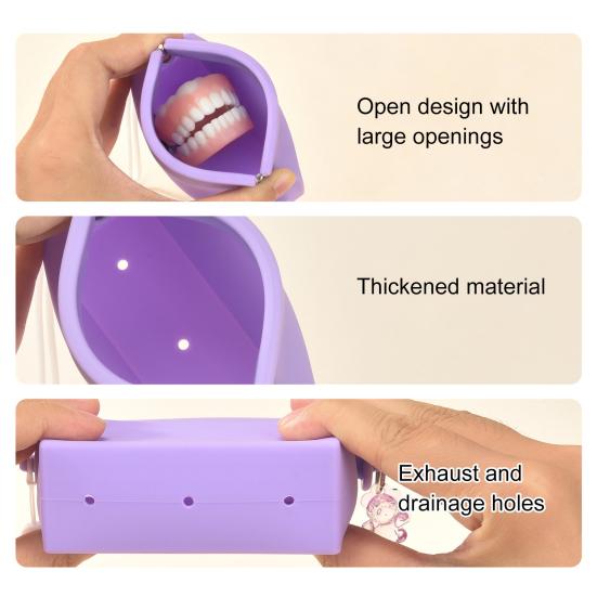 Silikonowe etui na aparat ortodontyczny z zatrzaskiem, odporne na uderzenia, saszetka na aparat dentystyczny z otworami wentylacyjnymi, przenośne etui na nakładki ortodontyczne do codziennego użytku, podróży