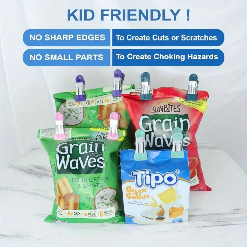 Μεταλλικά Κλιπ Τροφίμων Βαρέως Τύπου, Κλιπ για Πατατάκια, Κλιπ για Σακούλες, Κλιπ Τροφίμων - Άκρα Επικαλυμμένα με Βινύλιο κατά των Γρατζουνιών, Κλιπ Κουζίνας για Σακούλες Τροφίμων, Κλιπ, Σφιγκτήρες Φακέλων Φωτογραφιών