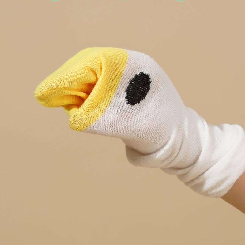 Summer Cartoon Duck Mid Cotton Socks Sweat Absorbent Cute Boneless Long Socks