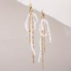 Yori Hot Style Stainless Steel Pearl Bow Tassel Earrings for Women Daily Hypoallergenic Attractive Jewelry Gift