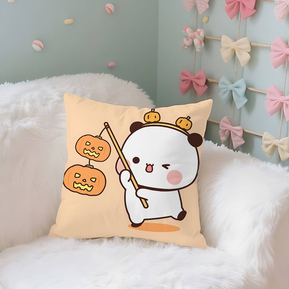 Cute BuBu DuDu Case Plush Fabric Soft Pillowcase Double Sided Print Cushion Cover Household Gifts
