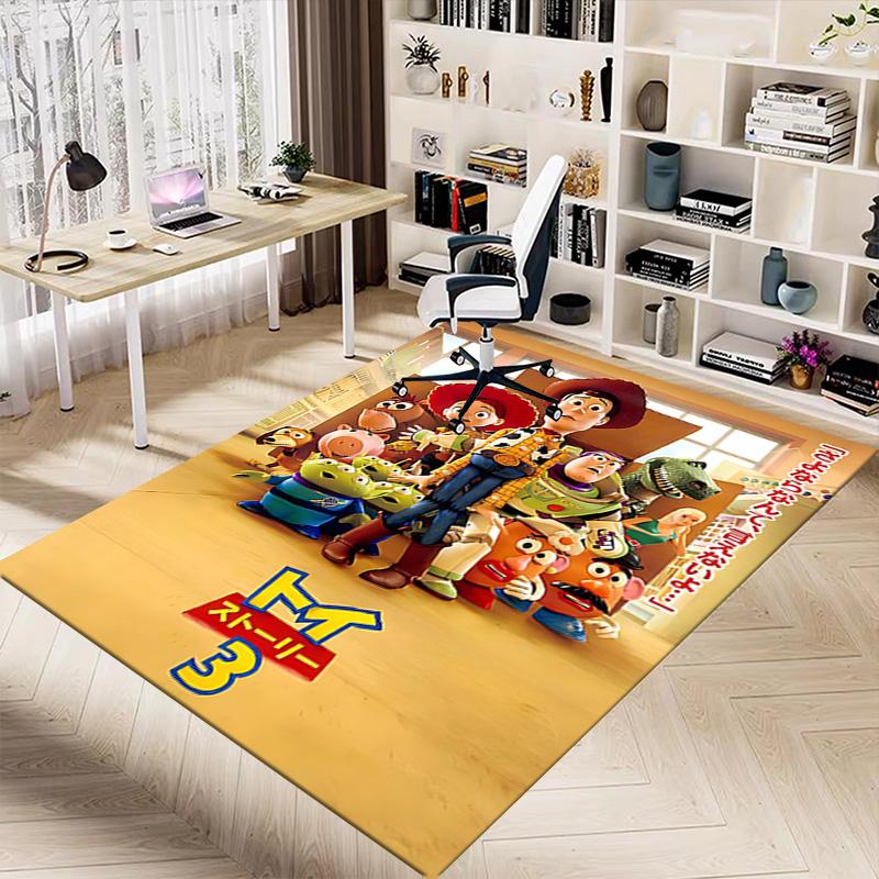 1pc Toy Story Adventure Carpet for Playroom Bedroom Living Room Sofa Home Decor,kids Game Area Rug Non-slip Floor Mat Y72945