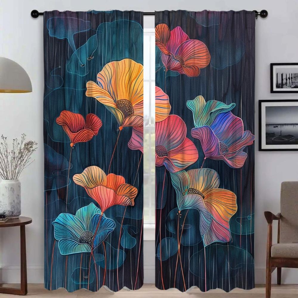 Garden Curtain Room Panel Curtains Bedroom Partition Shades Halloween Decoration Home Interior Child Darkening For Sleeping Area Made Of Polyester