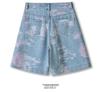 Women's Jacquard Embroidered Wide-Leg Denim Shorts - New 2026 Loose Drape Summer Design Four-Point Pants