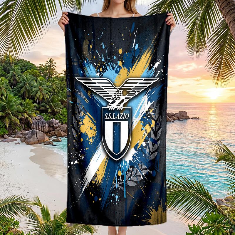 Lazio FC Print Quick Dry Beach Towel Microfiber Absorbent Portable Travel Swimming Towel