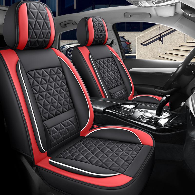 All-Season Full Leather Car Seat Cover, Dirt-Resistant, Universal Fit, Comfortable Hand Feel