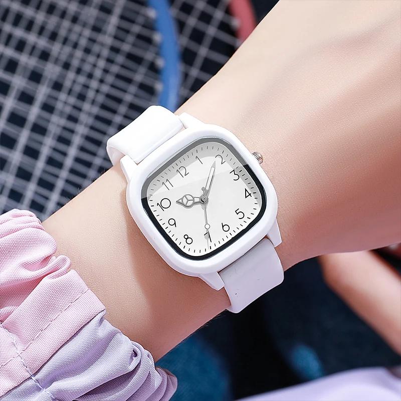 Fashion Square Women Quartz Watch Casual Silicone Band Ladies Wristwatch for Girls Clock Relogio Feminino