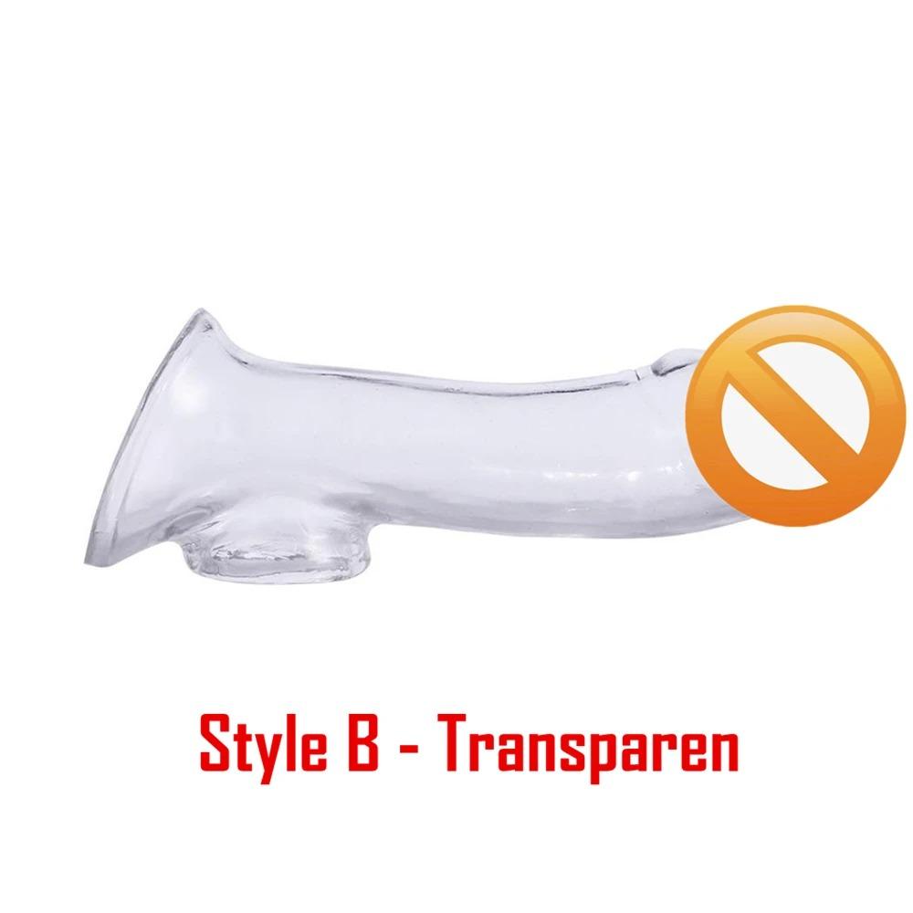 Reusable Penis Sleeves High Elastic Condoms Cock Soft Extender Enlargement Delay Ejaculation Sex Toys for Men Couple Sex Product