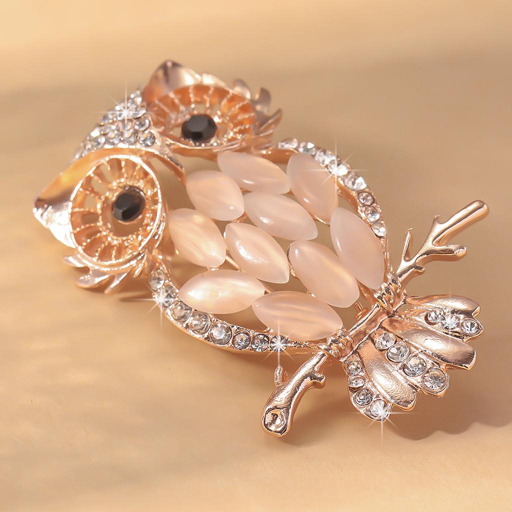 1PC Fashionable Opal Stone Flower Brooch Pin Garment Accessories Birthday Gift Brooches For Women Rhinestone Brooch Pin-6691
