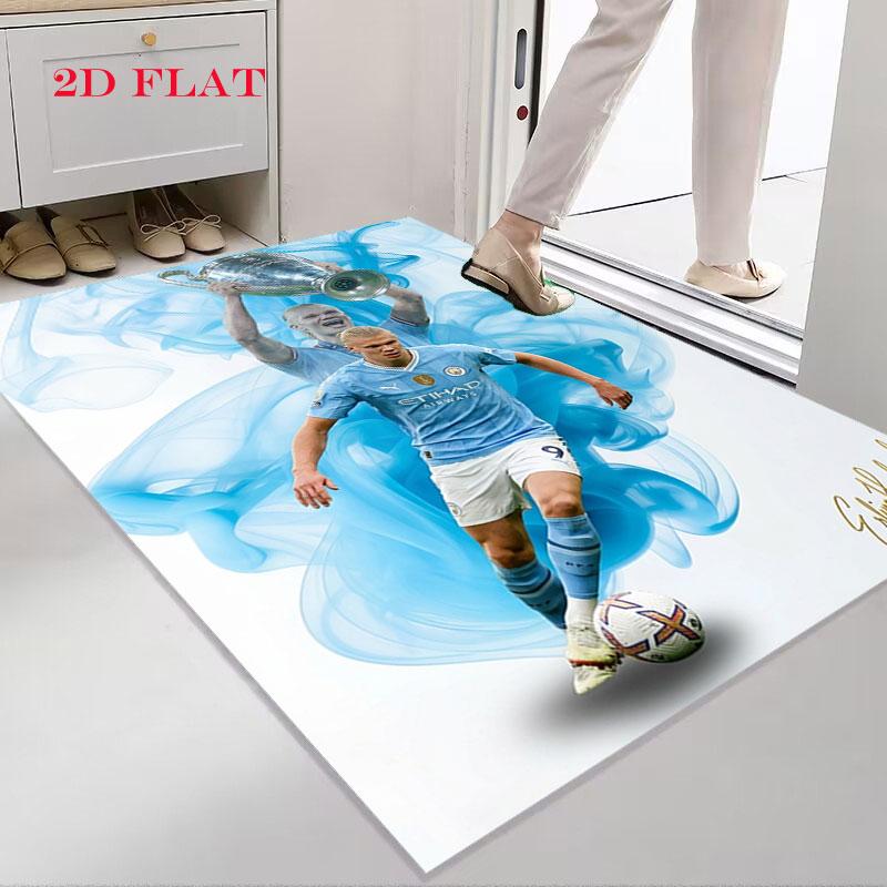 Erling Haaland Player Carpet Rug for Living Room Bedroom Home Sofa Decoration,Kids Play Nonslip Floor Mat