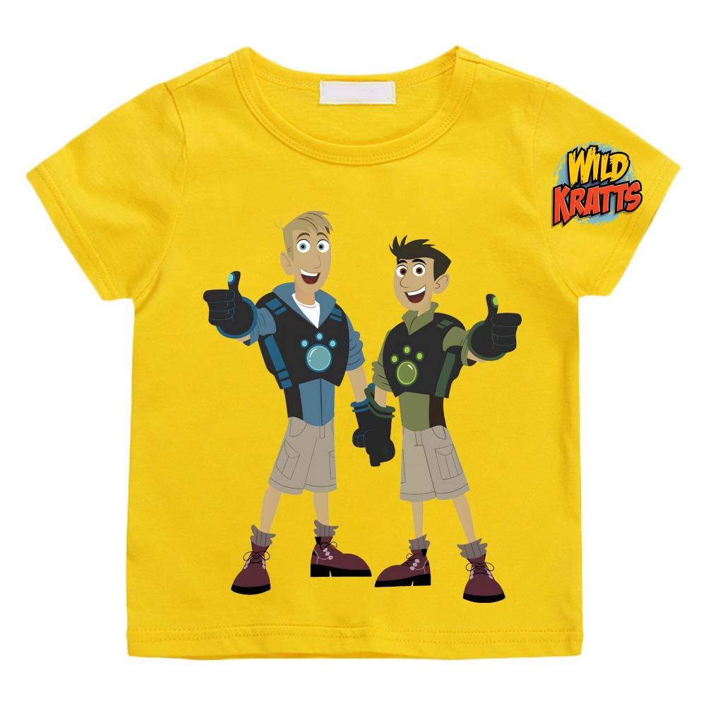 Wild Kratts T-shirts 2026 New Style Cartoon Print Tshirt Cotton Crew Neck Tees Cartoon Boys/girls Kawaii T Shirt
