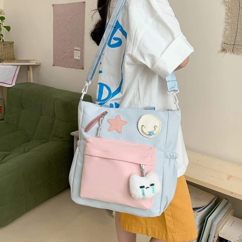 Japanese Ins Style Retro Portable Backpack College Student Junior High School Student Backpack Commuting Make-up Class Crossbody Backpack Female