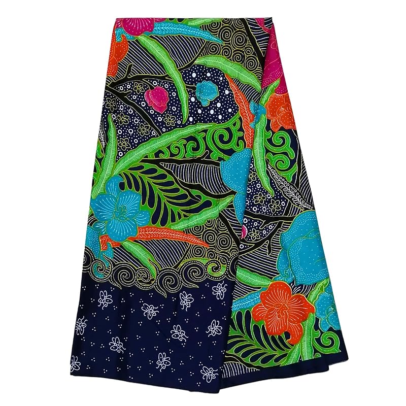 

KINOKINO Thailand batik pattern cotton print material asian ethnic cloth (A)