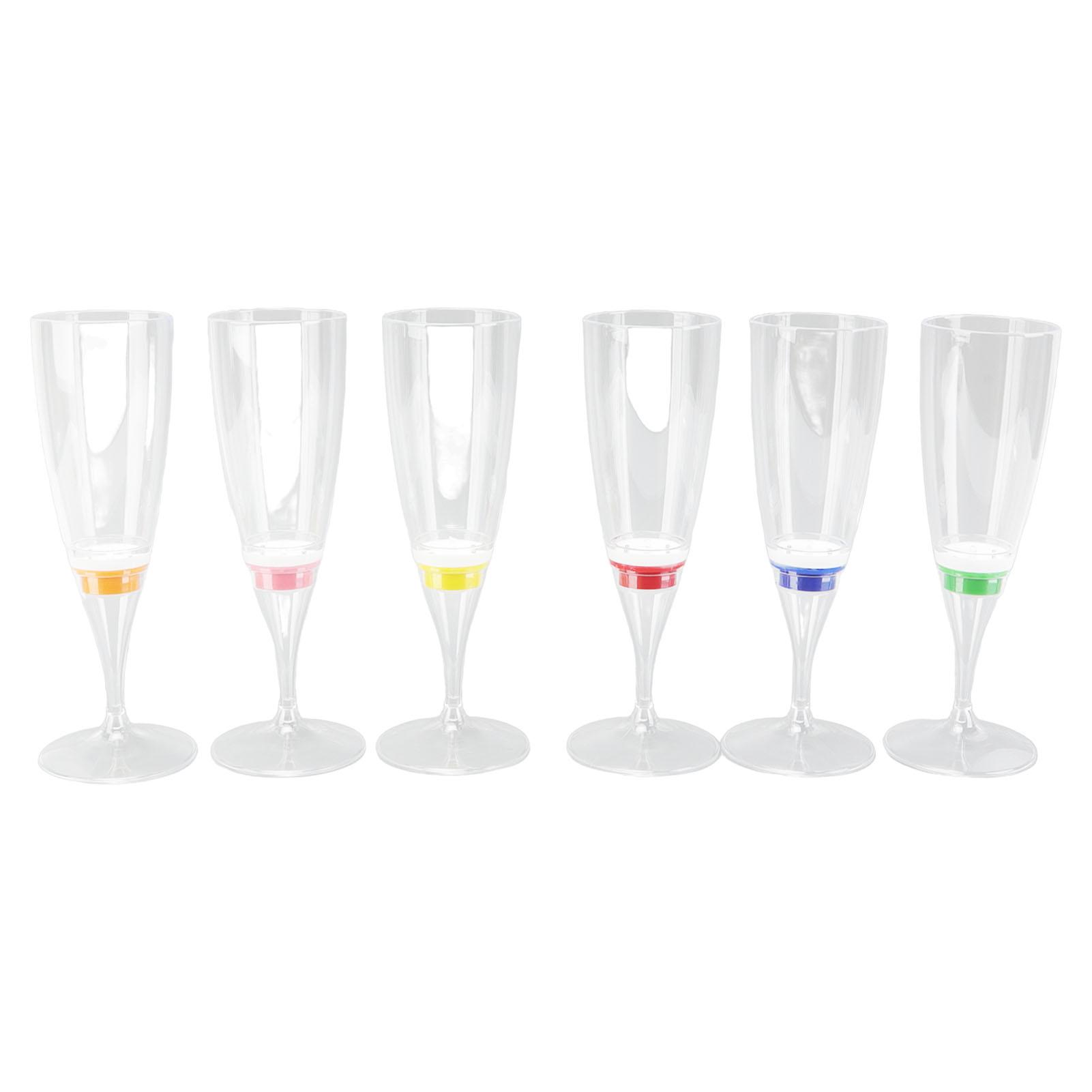 

6 PCS LED Luminous Cocktail Glass Innovative Champagne Glass KTV PS Wine Goblet Set L