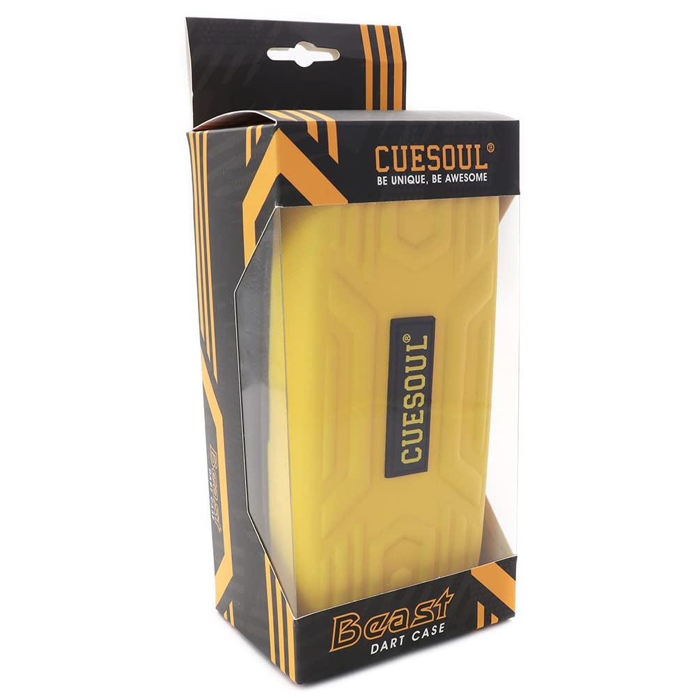 Cuesoul BEAST Dart Case CSDA-W246-3 for Steel Tip/soft Tip Darts, Big Dart Carrying Storage Fits Dart Tips, Shafts, Flights, Accessories, Red, 3 Darts