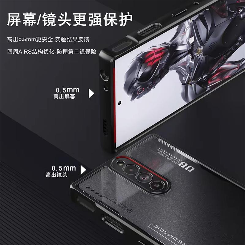 Case For Red Magic 8 8S Pro Case Transparent Back Cover For Nubia RedMagic 8s Pro Plus 5G Phone Protect Shell Shockproof Bumper