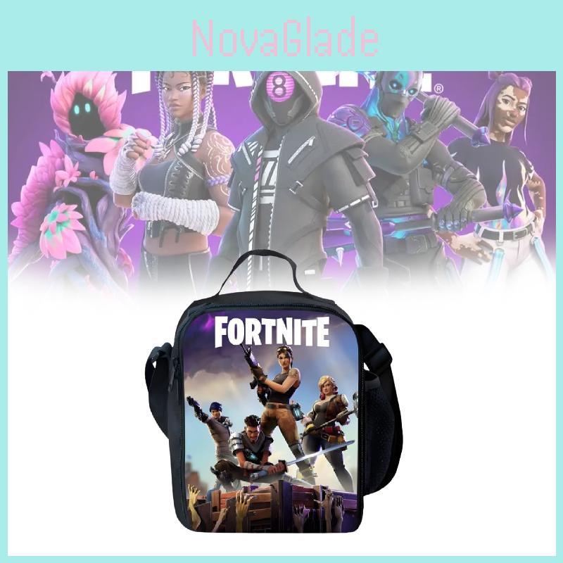 Fortnite Kreslená svačinová taška pro děti s prodyšnou oxfordskou tkaninou pro každodenní použití