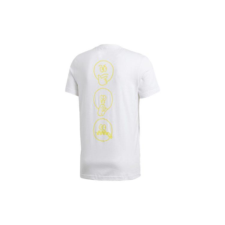 Adidas T Shirts Men's White Crew Neck Moderate Straight Fit GD8715