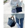 [VITAFELICE] Vita Felice genuine leather handle 2way mini nylon tote bag ladies vinb-9r010z (Navy)