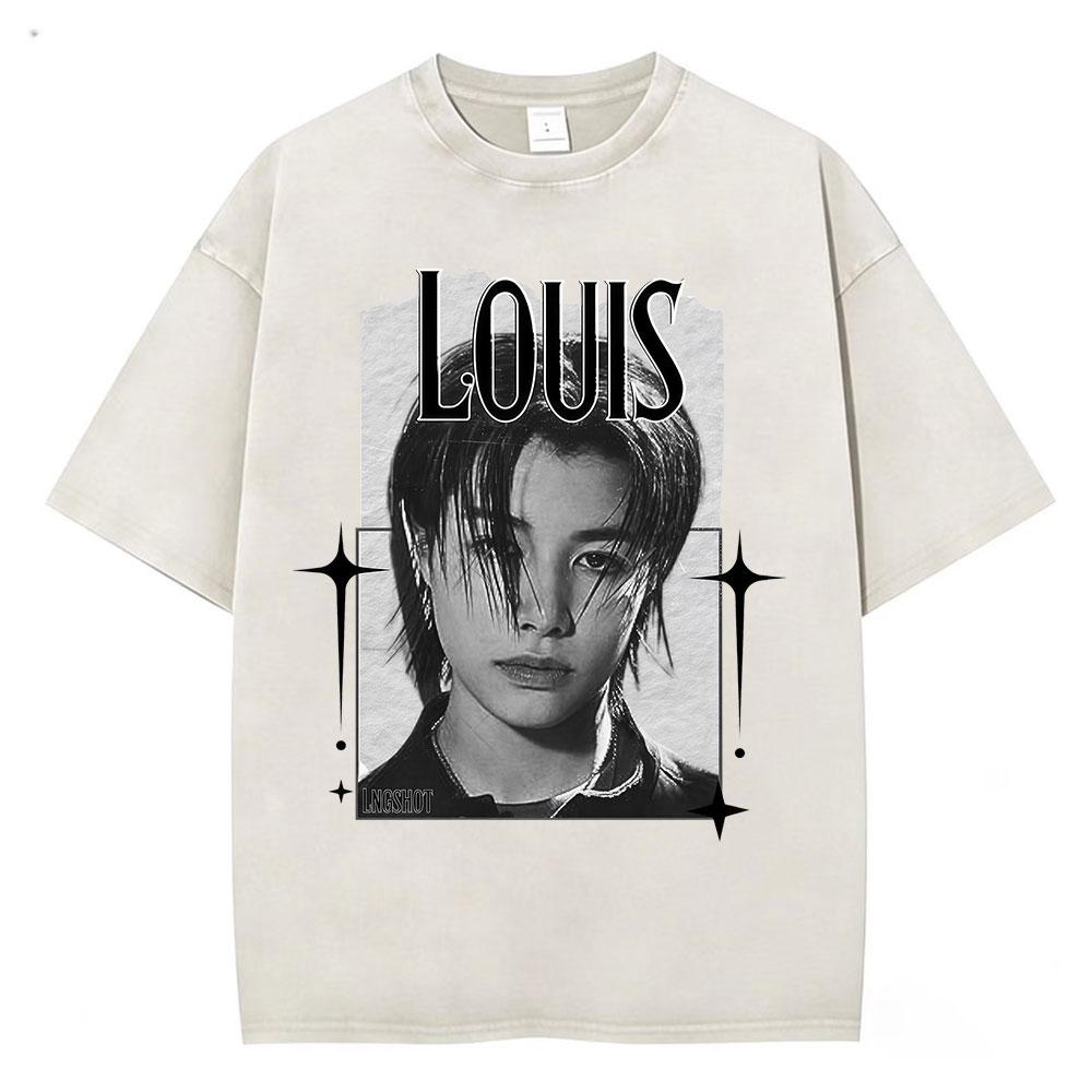Vintage Washed Korean Kpop Lngshot T Shirt Men Women Clothing Fashion Hip Hop Short Sleeve Cotton Casual Tshirts Streetwear