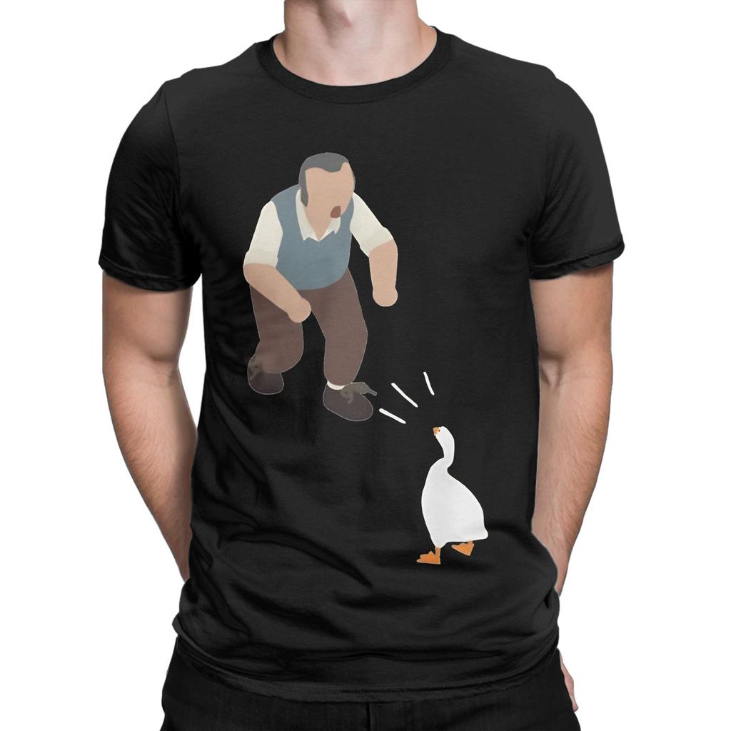 untitled goose game poster Funny 100 Cotton TShirt Untitled Goose Game Tops Tees For Unisex