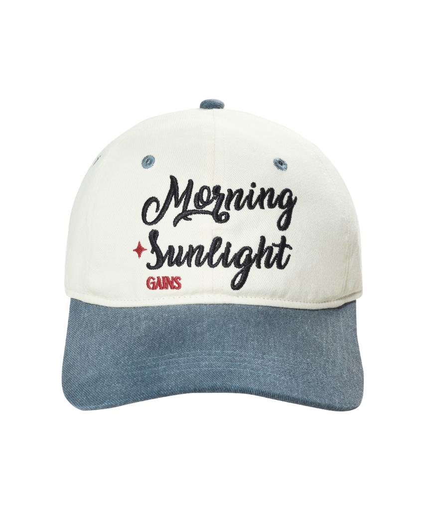 GAINSBORO Lettering Mix Cotton Ball Cap_Cream/Navy
