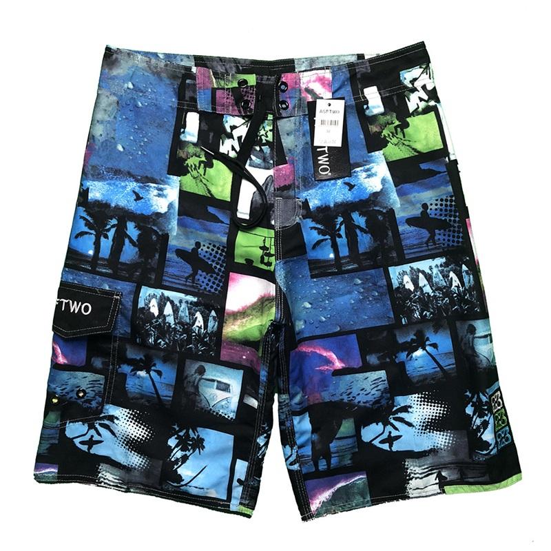 Fitness Sport Übergröße Hose Herren Fünf-Punkt Pfirsichleder Fleece Surfen Schnelltrocknend Coole Farbe Strandhose