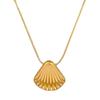 Cold Wind Shell Personality Minimalist Wind Furnace Real Gold Necklace Female Collarbone Chain
