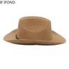 New Western Cowboy Straw Hat For Men Solid Curling Brim Beach Sun Hats Summer Women Panama Cowgirl Jazz Caps