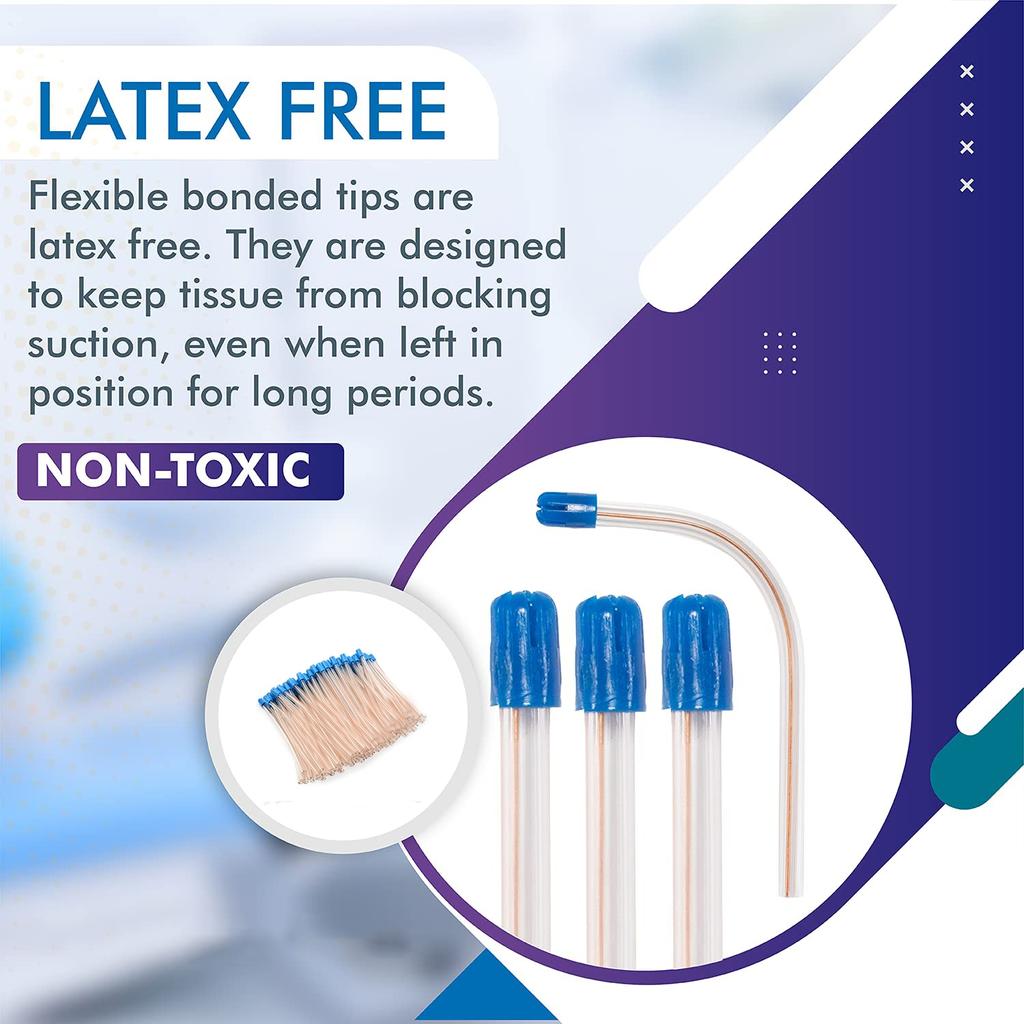 100 piezas/bolsa de herramientas de tubo aspirador eyector de saliva desechables para uso dental