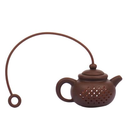 Teapot-Shape Tea Maker Infuser Strainer Silicone Bag Leaf Filter Diffuser Tool