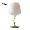 Bright Macaron Color Cup Glass Goblet, Wave Cup, Creative Decorative Cocktail Glassware, Photo-friendly Novelty Bar Goblet Tool for Wine Cocktails