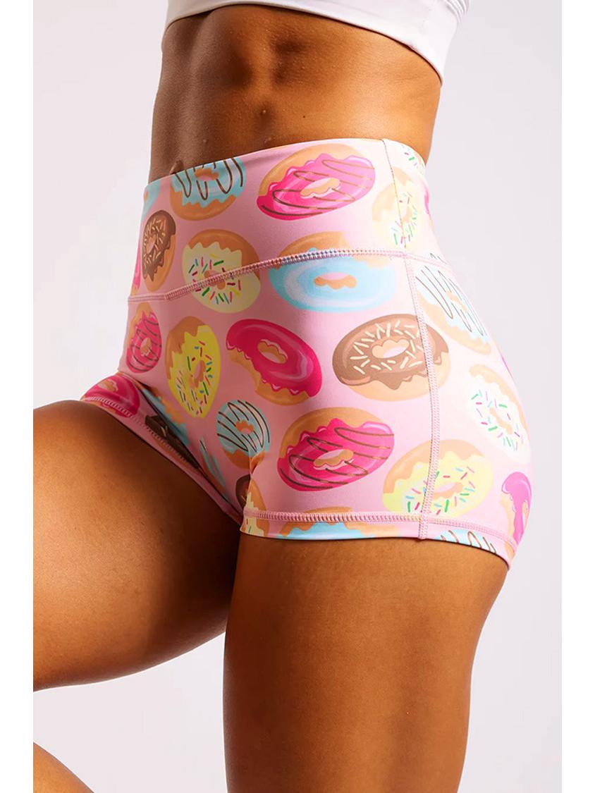 

European and American High-Waist Fruit Print Yoga Shorts - Women s Fitness & Running Wear L (115-130 jin)