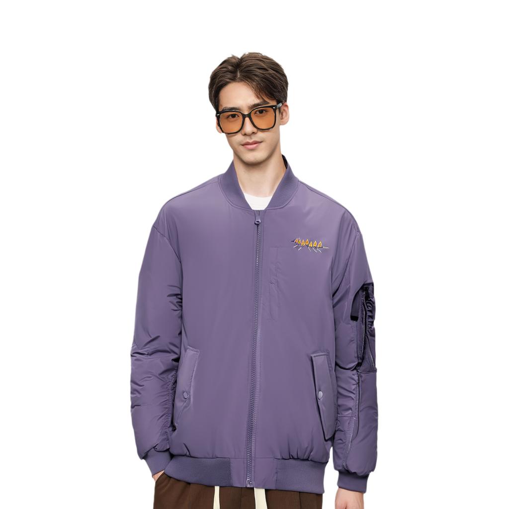 Li Ning Phil Hackett Collaboration Solid Color Loose Casual Jacket Men Jacket Dark-Crystal-Purple AJDT629-4
