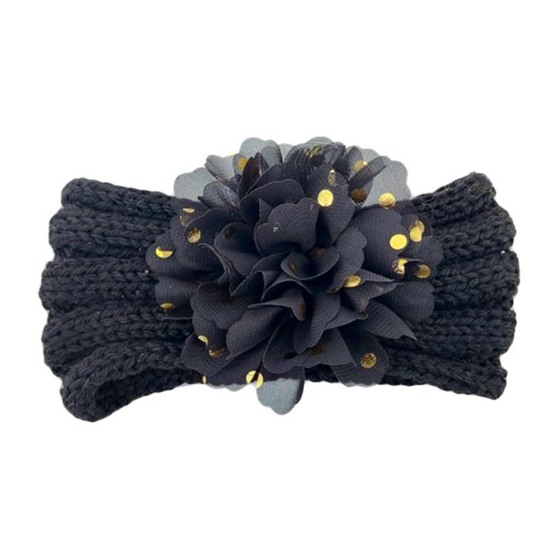 New children's, wool headband, headband, hot gold flower wool headband, baby headband hair accessories.
