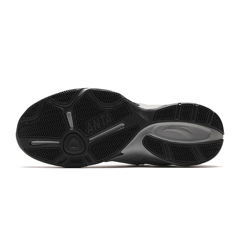 Anta Cross Retro Casual Non-Slip Wear-Resistant Low-Top Dad Shoes Women Sneaker Gray Black Silver 122348850-2