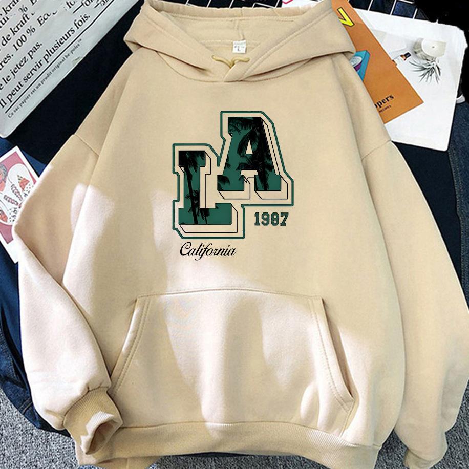 LA 1987 California Commemorative Printed Pattern Hoodies
