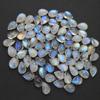 AAA+ Rainbow Moonstone Teardrop Flat Back Cabochon | Calibrated Pear Loose Gemstone for Jewelry Making & Wholesale