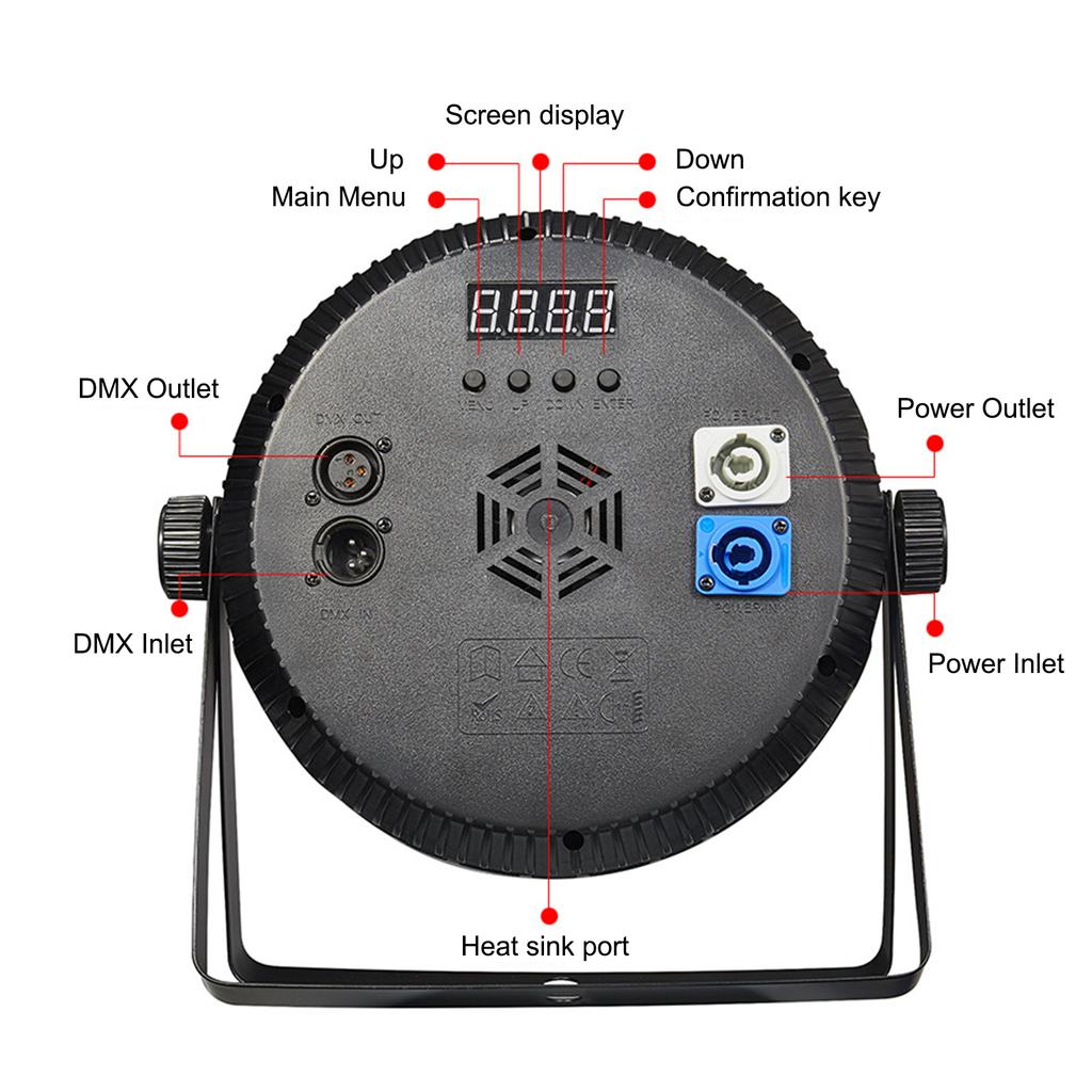 60LEDs Par Lights Stage Par Light RGB LED Lamp Sound Activated Auto Play with Remote Control for